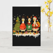 Funny Merry Goosemas Cute Xmas Goose Lovers Men Wo Kaart (Gele Bloem)