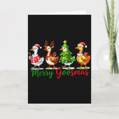 Funny Merry Goosemas Cute Xmas Goose Lovers Men Wo Kaart (Voorkant)