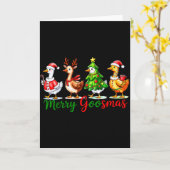 Funny Merry Goosemas Cute Xmas Goose Lovers Men Wo Kaart (Gele Bloem)