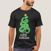 Funny Merry Hisstmass python Snake Merry tree T-shirt (Voorkant)