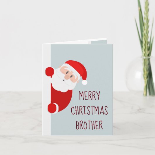 Funny Merry kerstcard Brother Santa Kaart (Voorkant)