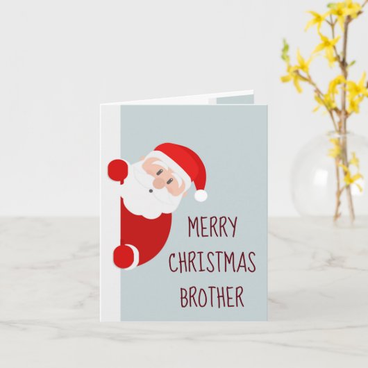 Funny Merry kerstcard Brother Santa Kaart (Gele Bloem)