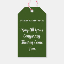 Funny Merry kerstcompracy Theory Gift Labels Cadeaulabel