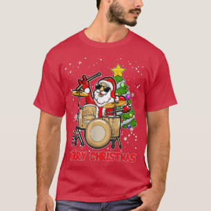 Funny Merry Kerstdrum en Santa Drummer Lover T-shirt
