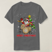 Funny Merry Kerstdrum en Santa Drummer Lover T-shirt (Design voorkant)