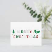 Funny Merry Kerstfeestay Briefkaart (Staand voorkant)