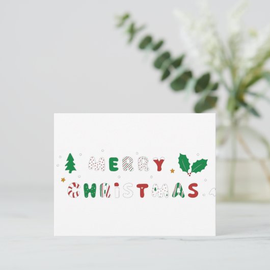 Funny Merry Kerstfeestay Briefkaart (Staand voorkant)