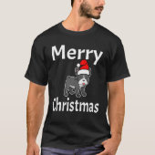 Funny Merry KerstFrench Bulldog Hondenliefhebber A T-shirt (Voorkant)