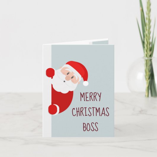 Funny Merry-kerstkaart Boss Santa Kaart (Voorkant)