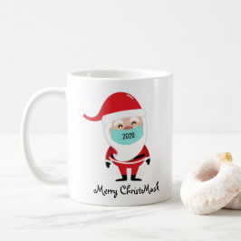 Funny Merry kerstkerstman met Masker 2020 Koffiemok