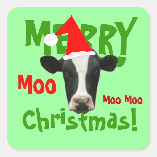 Funny Merry kerstkouweetjes Vierkante Sticker (Voorkant)