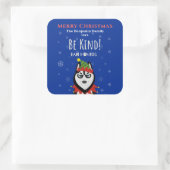 Funny Merry Kerstmis Bah Humbug Holiday Vierkante Sticker (Tas)