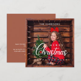 Funny Merry Kerstmis en Happy Nieuwjaarsfoto