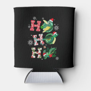 Funny Merry Kerstmis HO HO Turtle Santa Blikjeskoeler