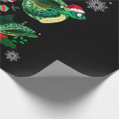 Funny Merry Kerstmis HO HO Turtle Santa Cadeaupapier (Hoek)