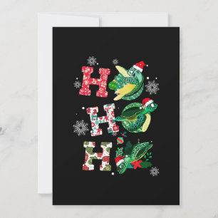 Funny Merry Kerstmis HO HO Turtle Santa Kaart