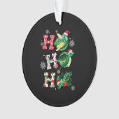 Funny Merry Kerstmis HO HO Turtle Santa Ornament (voorkant)
