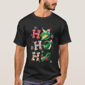 Funny Merry Kerstmis HO HO Turtle Santa T-shirt (Voorkant)
