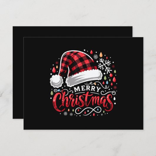 Funny Merry Kerstmis Informatiekaartje (Voorkant / Achterkant)