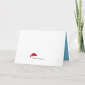 Funny Merry Kerstmis-kiende pinguïn in Santa Hat Kaart (Achterkant)