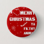 Funny Merry Kerstmis Ronde Button 5,7 Cm (Voorkant)