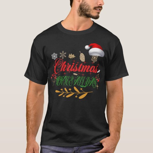 Funny Merry Kerstmis T-shirt (Voorkant)