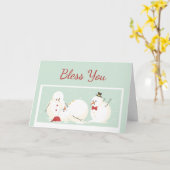 Funny Merry Kerstmis zonder You Snowman Humor Kaart (Gele Bloem)