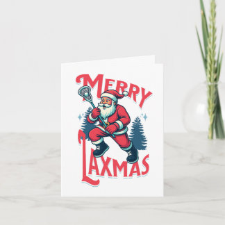 Funny Merry Laxmas Lacrosse Christmas Card Feestdagen Kaart