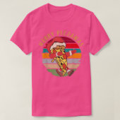 Funny Merry Pizzamas Pizza houdt van het kersthote T-shirt (Design voorkant)