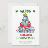 Funny Merry Quarantine kerstgroet Feestdagenkaart (Voorkant)