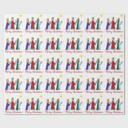 Funny Merry Quarantine Kerstmis 2021 Drie Kings Cadeaupapier (Vlak)