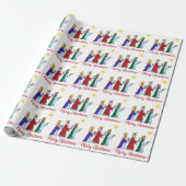 Funny Merry Quarantine Kerstmis 2021 Drie Kings Cadeaupapier (Uitgerold)