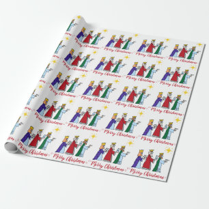 Funny Merry Quarantine Kerstmis 2021 Drie Kings Cadeaupapier