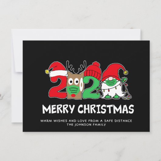 Funny Merry Quarantine Kerstmis 2021 Greeting Feestdagenkaart (Voorkant)