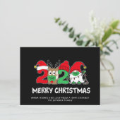 Funny Merry Quarantine Kerstmis 2021 Greeting Feestdagenkaart (Staand voorkant)