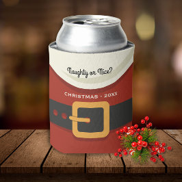 Funny Merry Santa Claus Naughty of Nice Blikjeskoeler