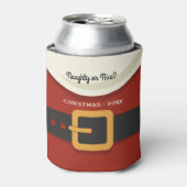 Funny Merry Santa Claus Naughty of Nice Blikjeskoeler (Blikje Voorkant)