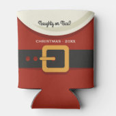 Funny Merry Santa Claus Naughty of Nice Blikjeskoeler (Achterkant)