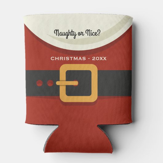 Funny Merry Santa Claus Naughty of Nice Blikjeskoeler (Achterkant)