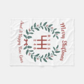 Funny Merry Shiftmas And A Happy New Quote Mechani Fleece Deken (Voorkant (Horizontaal))