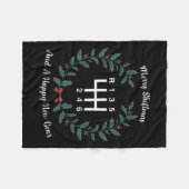 Funny Merry Shiftmas And A Happy New Quote Mechani Fleece Deken (Voorkant (Horizontaal))