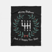Funny Merry Shiftmas And A Happy New Quote Mechani Fleece Deken (Voorkant)