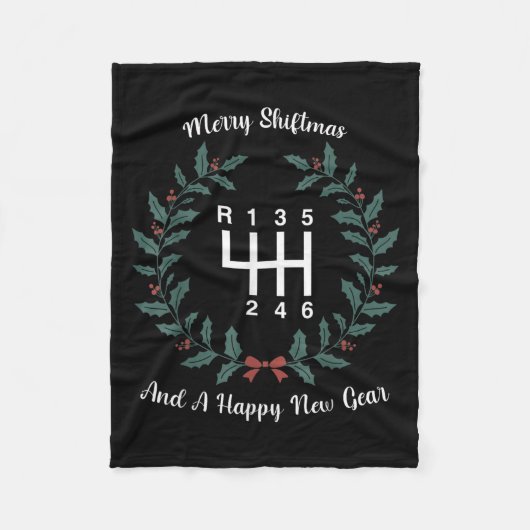 Funny Merry Shiftmas And A Happy New Quote Mechani Fleece Deken (Voorkant)