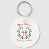 Funny Merry Shiftmas And A Happy New Quote Mechani Sleutelhanger (Voorkant)