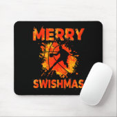 Funny Merry Swishmas Ugly Christmas Basketball Pla Muismat (Met muis)