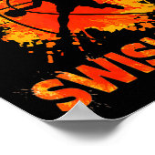 Funny Merry Swishmas Ugly Christmas Basketball Pla Poster (Hoek)