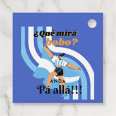  Funny Messi Argentina Que Mira Bobo Bedankjes Labels (Achterkant)