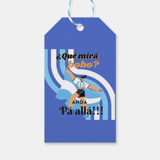 Funny Messi Argentina Que Mira Bobo Cadeaulabel (Voorkant)