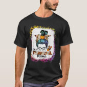 Funny Messy Bun One Thankful Mama Herfst herfst da T-shirt (Voorkant)