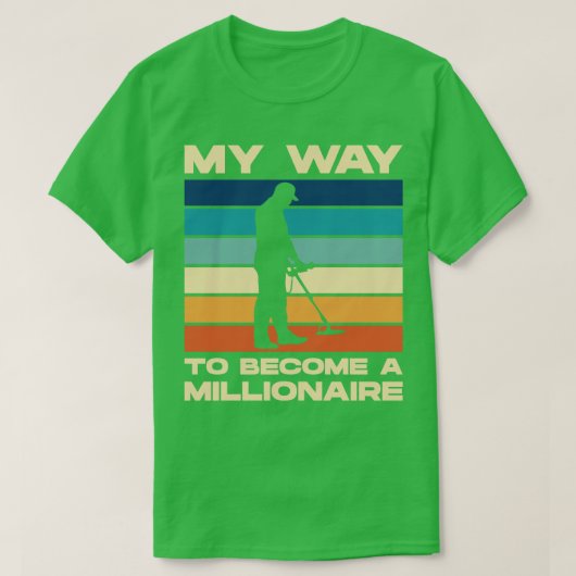 Funny Metal Detection T-shirt (Design voorkant)